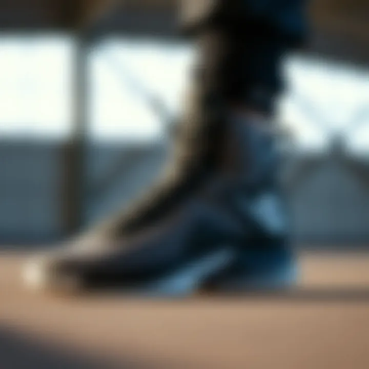 Close-up of Nike Jordan Zion sneaker design details