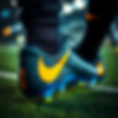 Close-up of advanced technology in Nike cleat design