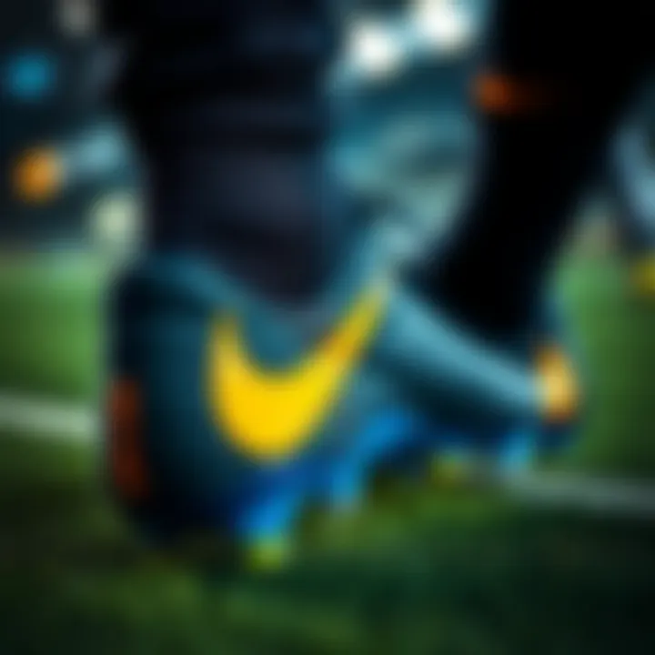 Close-up of advanced technology in Nike cleat design
