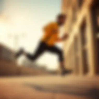 Versatile Nike Pro Tracksuit in Action Dynamic display of Nike Pro tracksuit showcasing versatility in motion