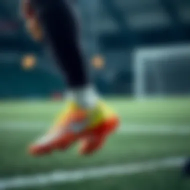 Athlete showcasing the performance of Nike semi-professional cleats during a match
