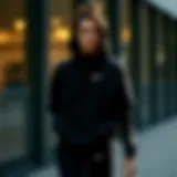 Elegant black sportswear showcasing contemporary design