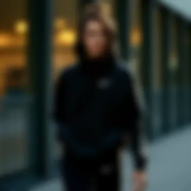 Elegant black sportswear showcasing contemporary design