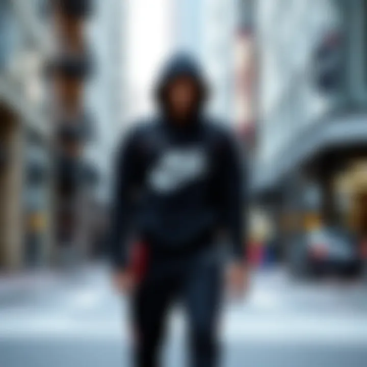 Stylish urban outfit featuring Nike black apparel