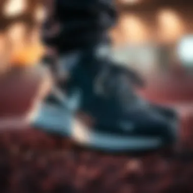 Performance-Enhancing Technology in Nike Sneakers Close-up of Nike sneaker technology for enhanced performance