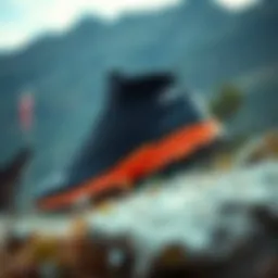 Stylish North Face outdoor footwear showcased in a natural setting