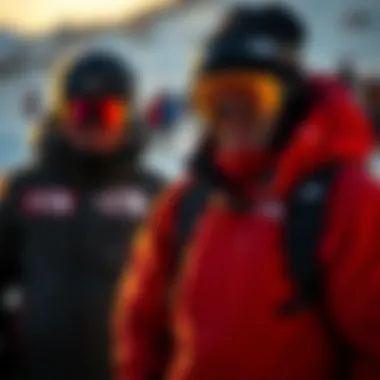 Outdoor enthusiasts wearing North Face Polar gear