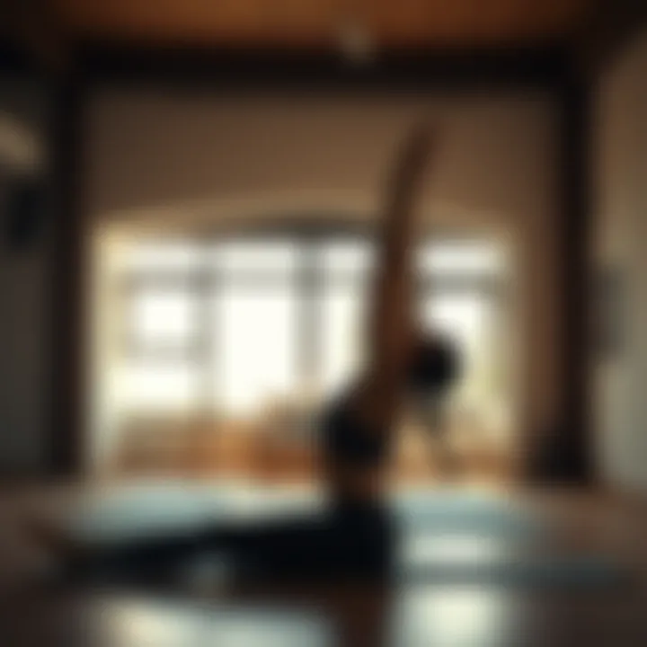 Demonstration of paired yoga techniques