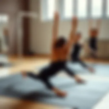 A group practicing Pilates together, showcasing teamwork