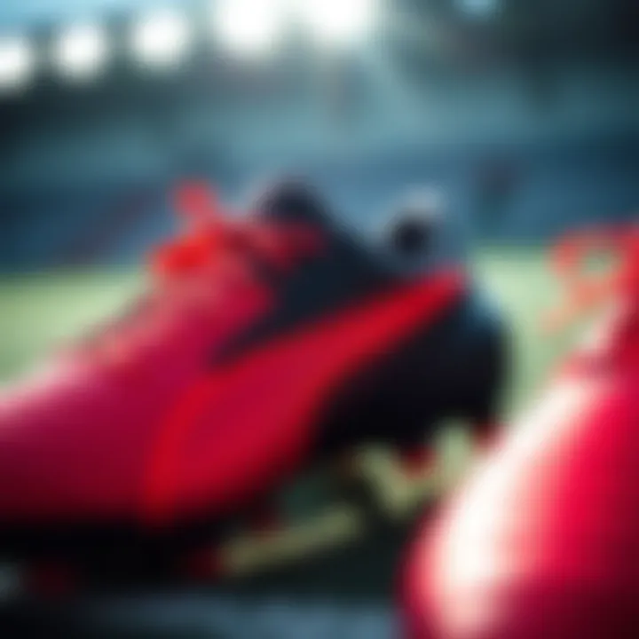 Performance Features of Puma Football Boots Close-up of Puma football boots emphasizing performance features.