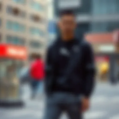 Stylish display of Puma X-Ray with urban backdrop