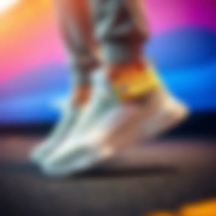 Stylish design elements of RS footwear showcased