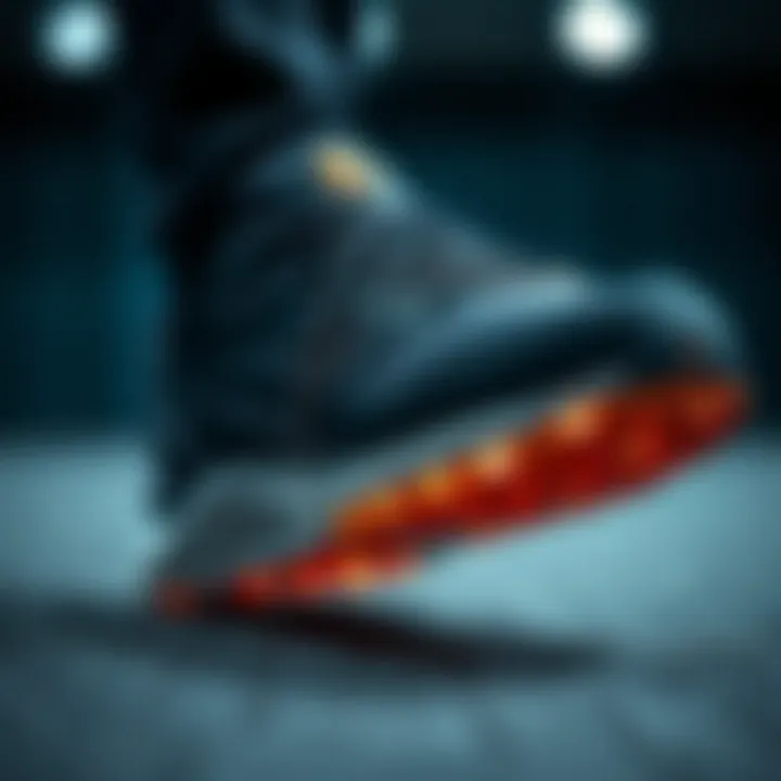 A close-up of the technical features of RS shoes