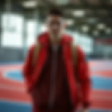 Trendy sportswear collection displayed elegantly