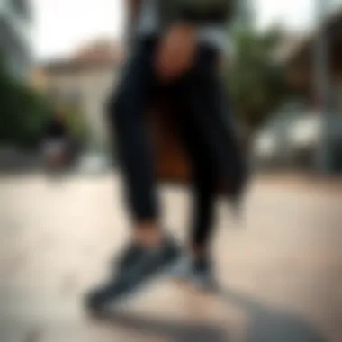 Urban Style with Skechers Shoes A stylish individual wearing Skechers shoes in an urban setting