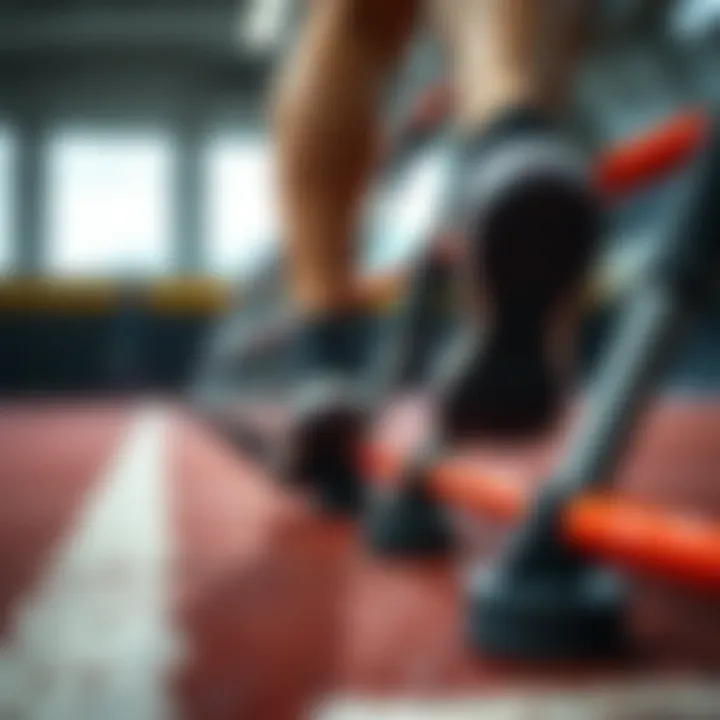 Speed Training Techniques Using Sports Ladder Close-up of feet working on a sports ladder for speed training