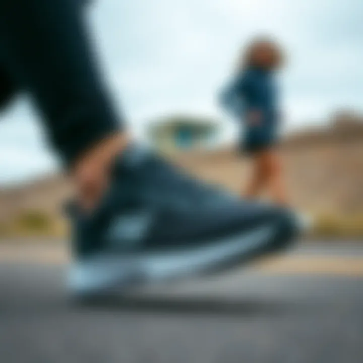 Sporty lifestyle featuring Skechers shoes in action