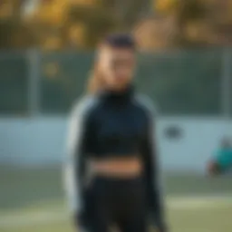 Stylish athletic outfit showcasing elegance and functionality