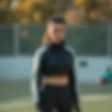 Elegance Meets Functionality in Sports Apparel Stylish athletic outfit showcasing elegance and functionality