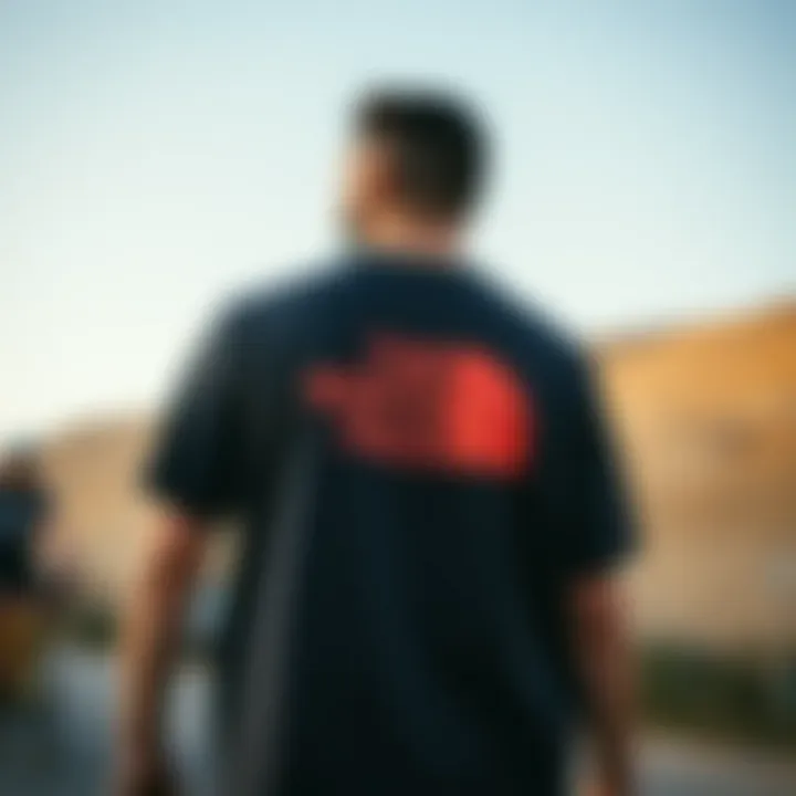 Active lifestyle and The North Face t-shirt during outdoor activities