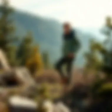 Timberland outdoor apparel in a natural setting