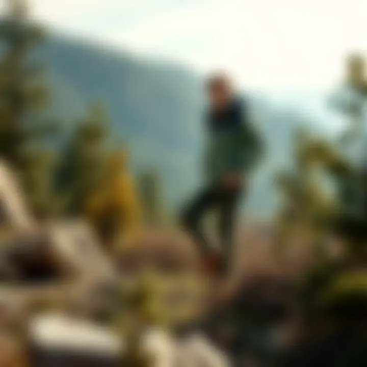 Timberland outdoor apparel in a natural setting