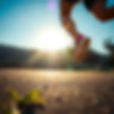 Performance in Motion with V Brand Footwear Dynamic action shot of a runner in V brand shoes