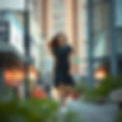 Urban Elegance with Vans Dress Stylish Vans dress in urban environment