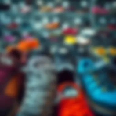 Diverse Selection of North Face Outdoor Shoes Variety of North Face outdoor shoes displayed for selection