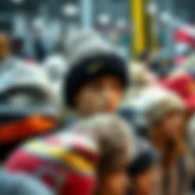 A variety of winter hats on display showcasing different styles