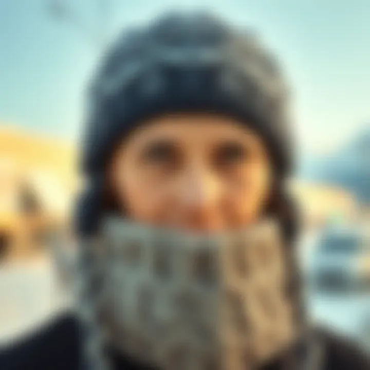 A cozy winter hat with intricate knit patterns