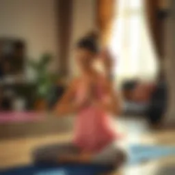 A person engaging in yoga after a meal