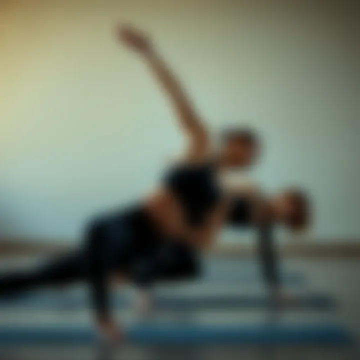 Yoga session focusing on balance and connection