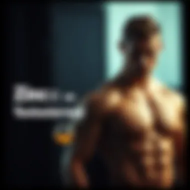 Illustration depicting the relationship between zinc and testosterone levels